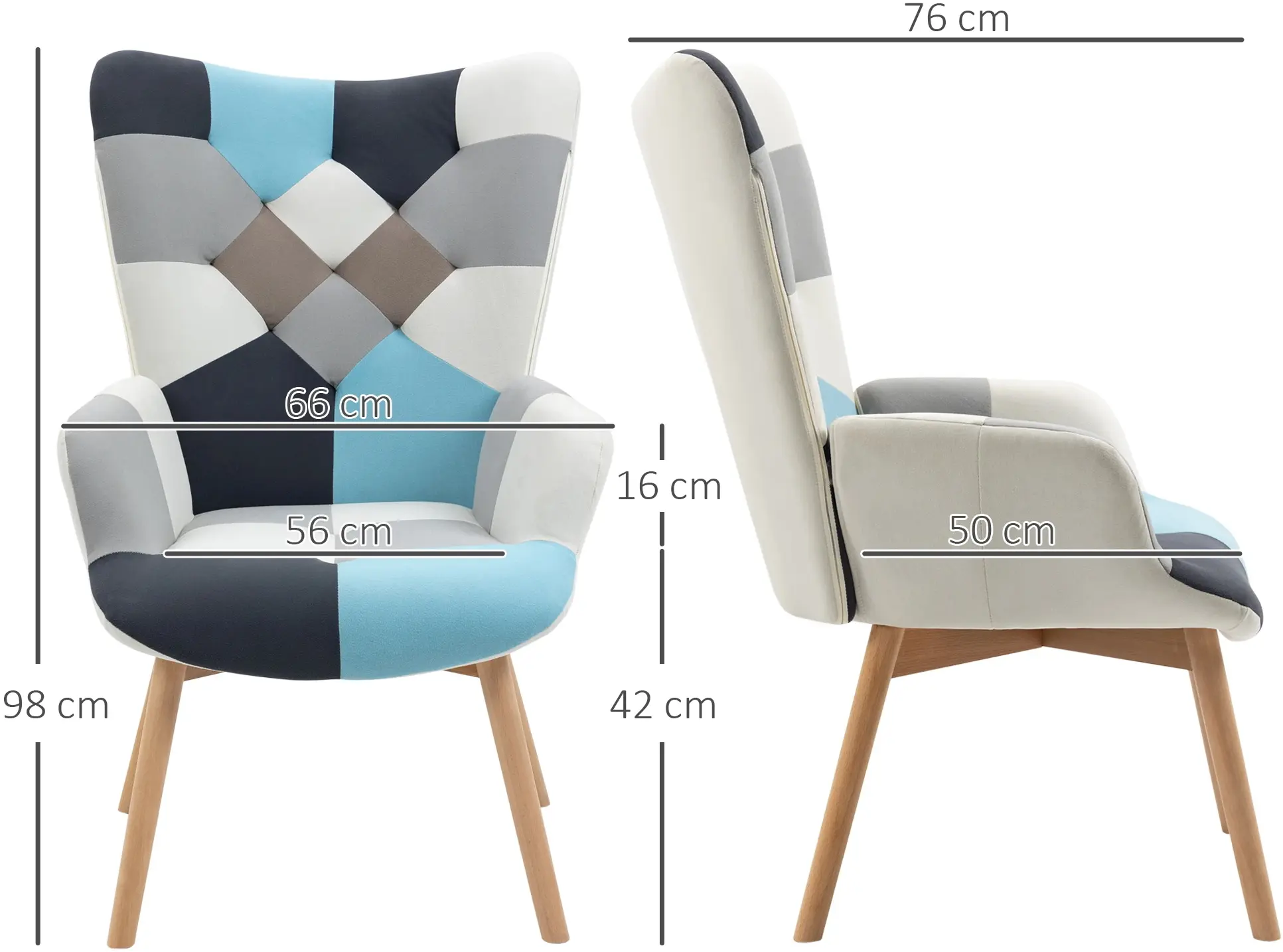 Fotoliu Homcom 839-752V00MX (Multicolor) - 7