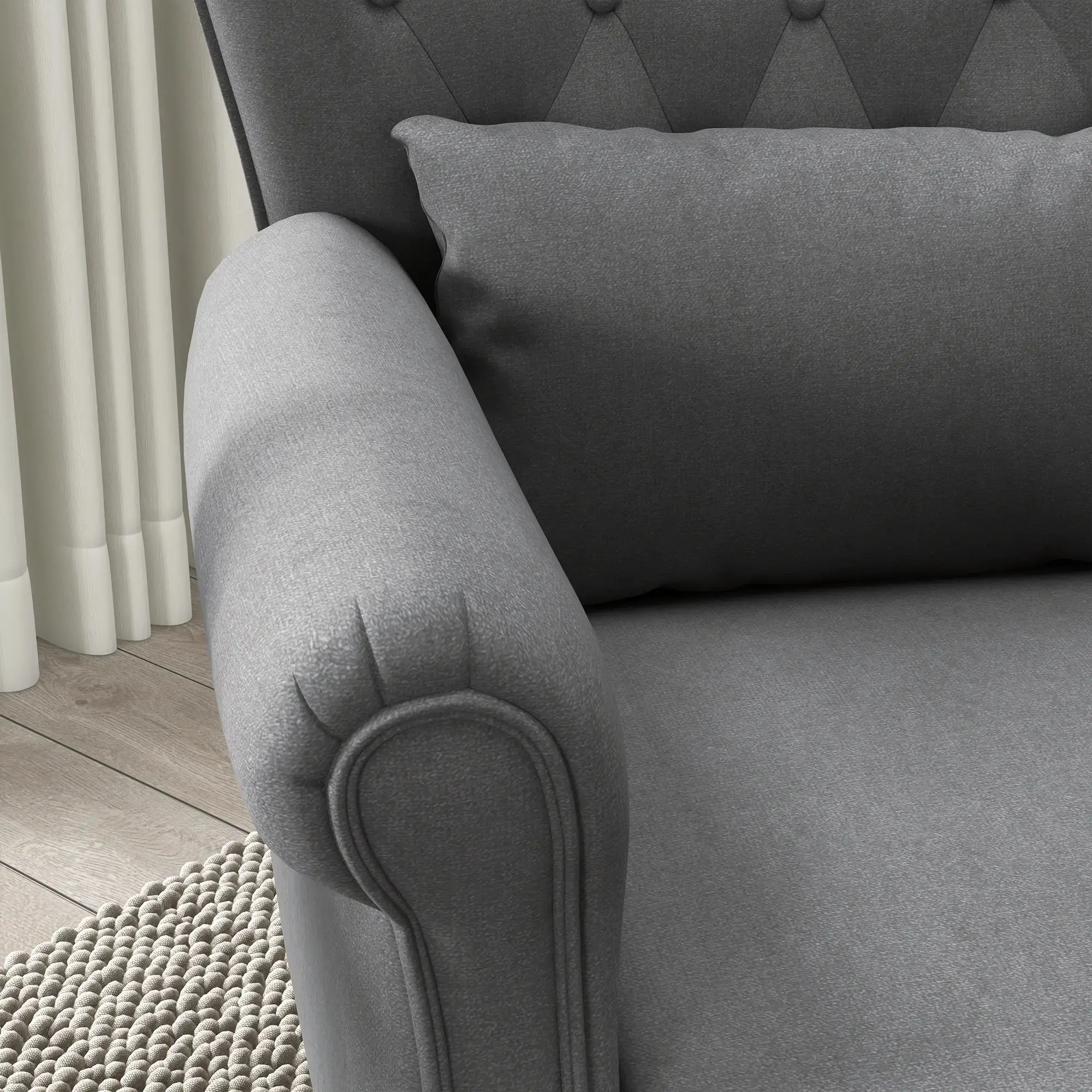 Кресло Homcom 839-919V01CG (Dark Grey/Black) - 5