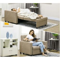 Fotoliu Homcom 83B-009V00LR 100x98x88 cm (Light Brown) Thumb