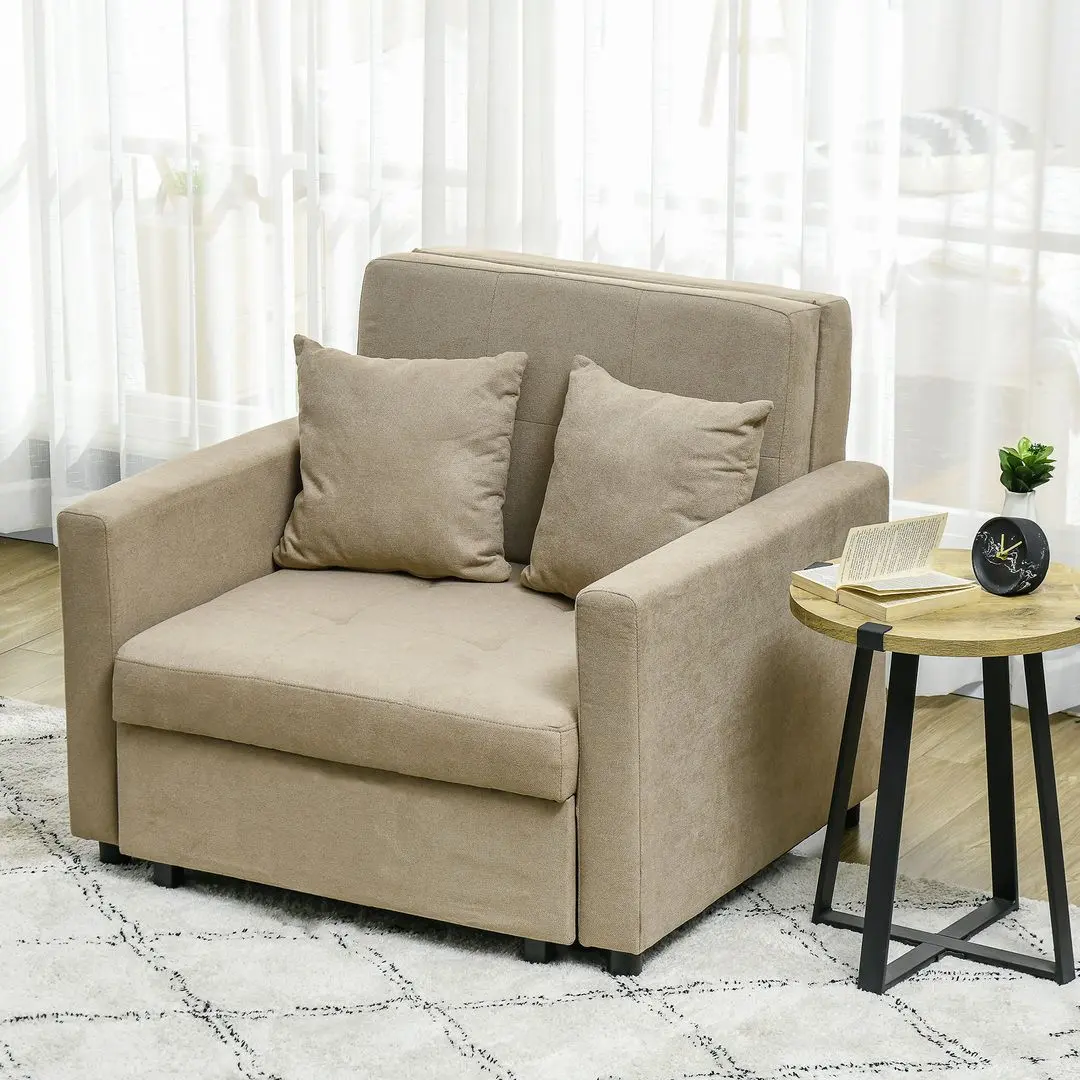 Fotoliu Homcom 83B-009V00LR 100x98x88 cm (Light Brown)