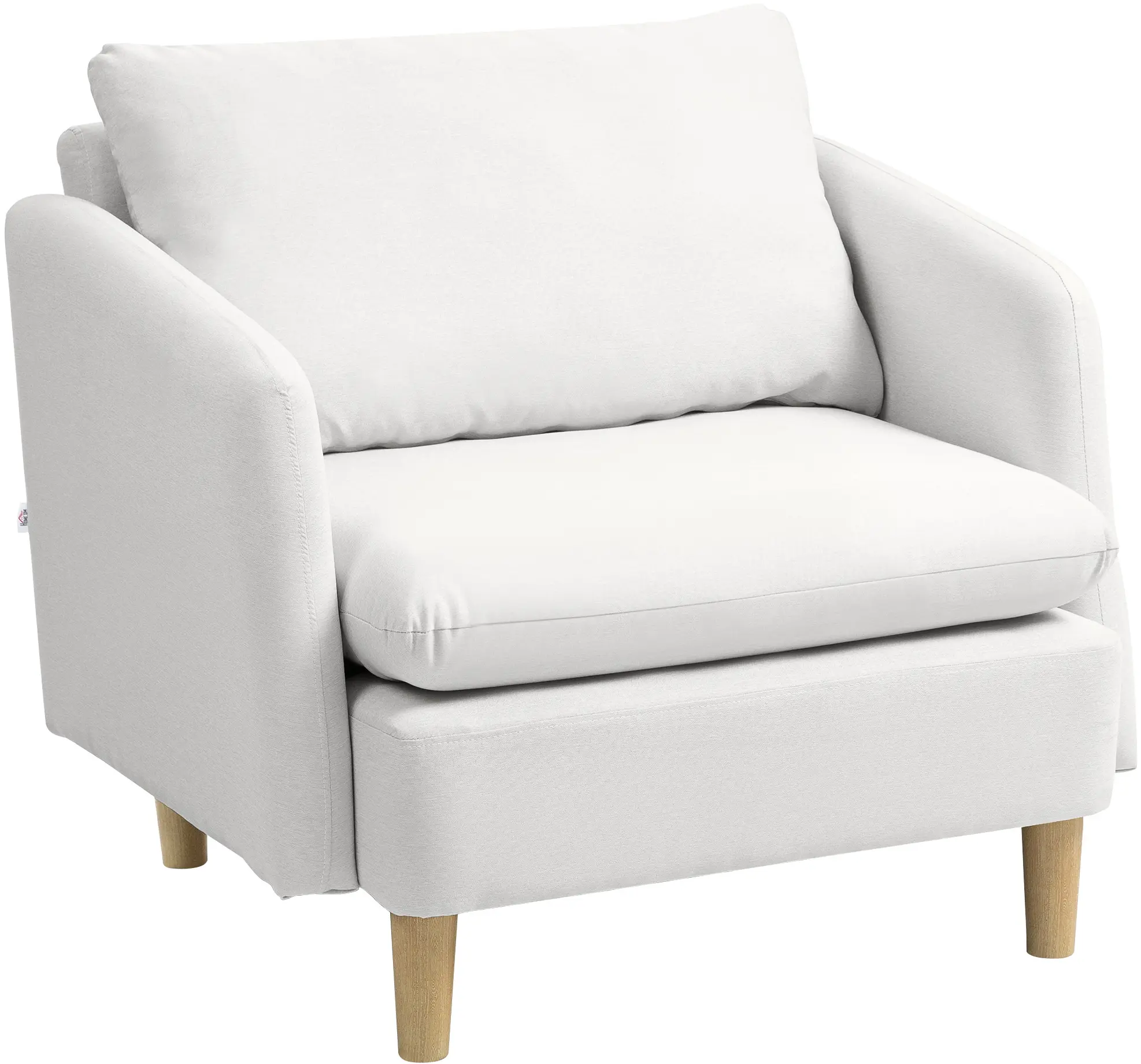 Fotoliu Homcom 83B-419V00CW (White Cream) - 2