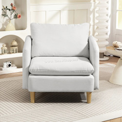Fotoliu Homcom 83B-419V00CW (White Cream)