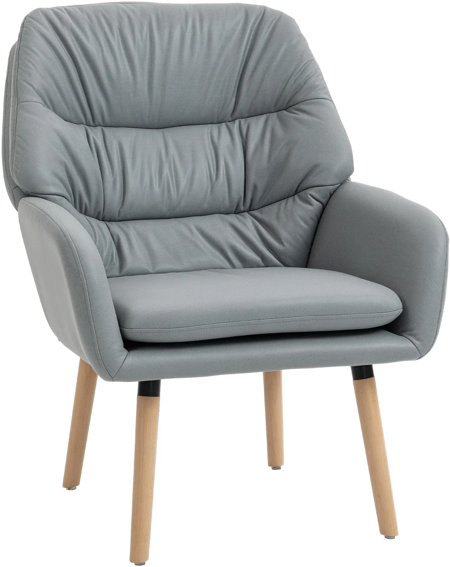 Fotoliu Homcom 83B-621V00GY (Grey/Natural Wood) - 2