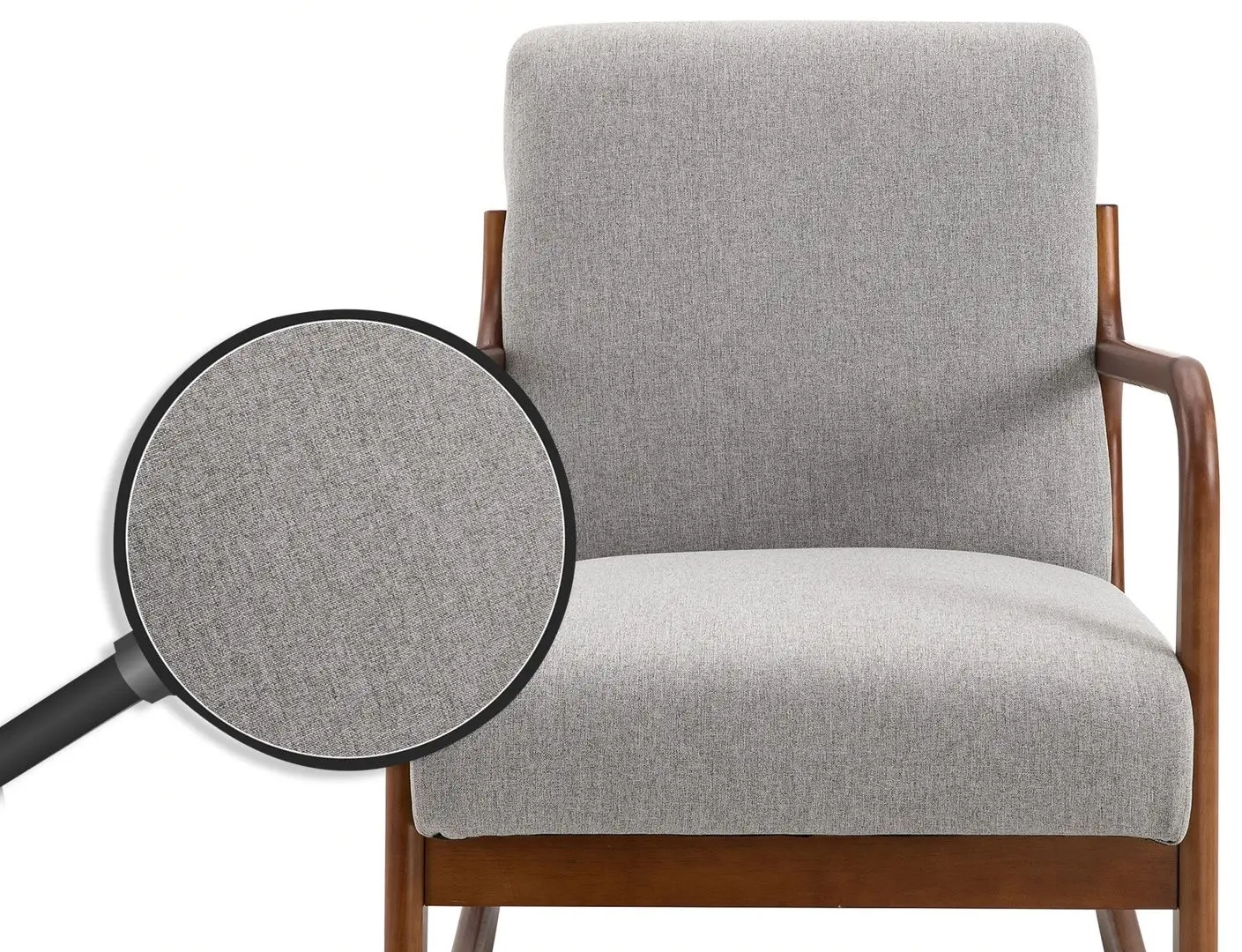 Fotoliu balansoar Homcom 833-861 64x86x80 cm (Grey/Oak)