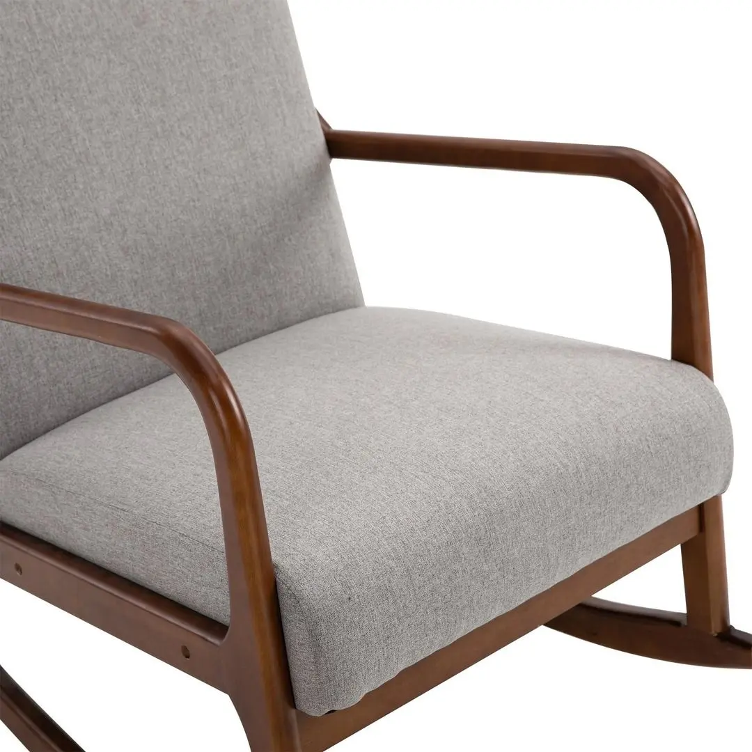 Fotoliu balansoar Homcom 833-861 64x86x80 cm (Grey/Oak)