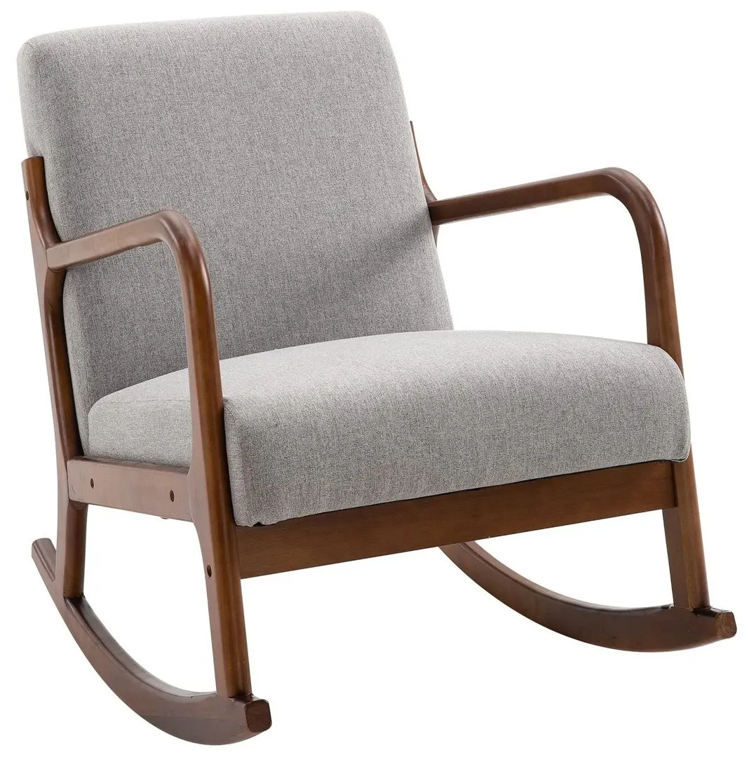 Fotoliu balansoar Homcom 833-861 64x86x80 cm (Grey/Oak)