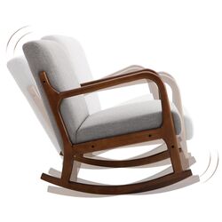 Fotoliu balansoar Homcom 833-861 64x86x80 cm (Grey/Oak) Thumb