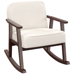 Кресло-качалка Homcom 839-783V00BG (Beige/Brown) Thumb