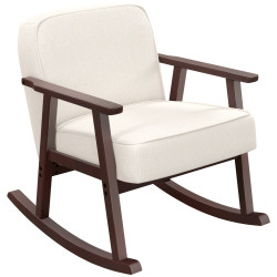 Кресло-качалка Homcom 839-783V00BG (Beige/Brown) Thumb