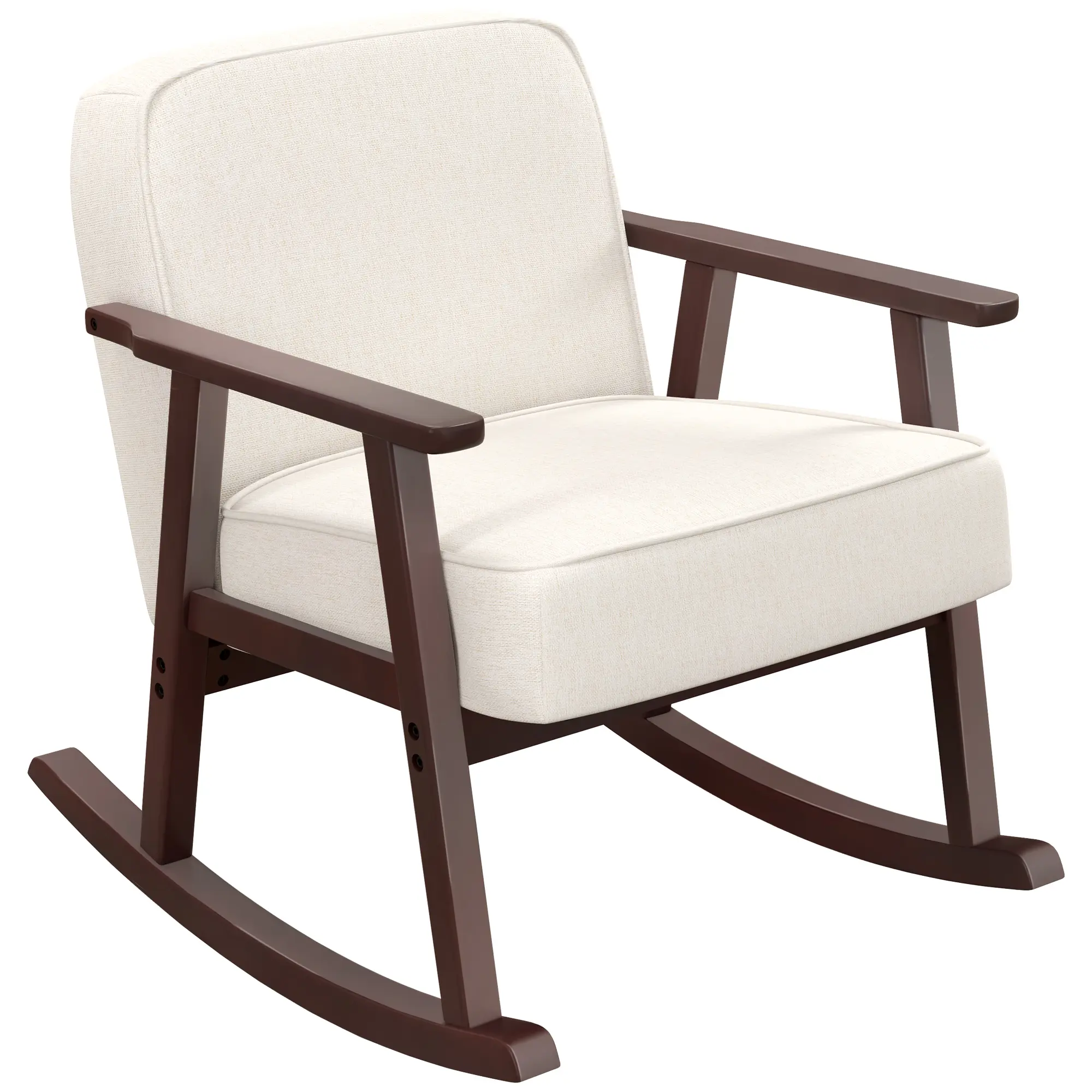 Кресло-качалка Homcom 839-783V00BG (Beige/Brown) - 3