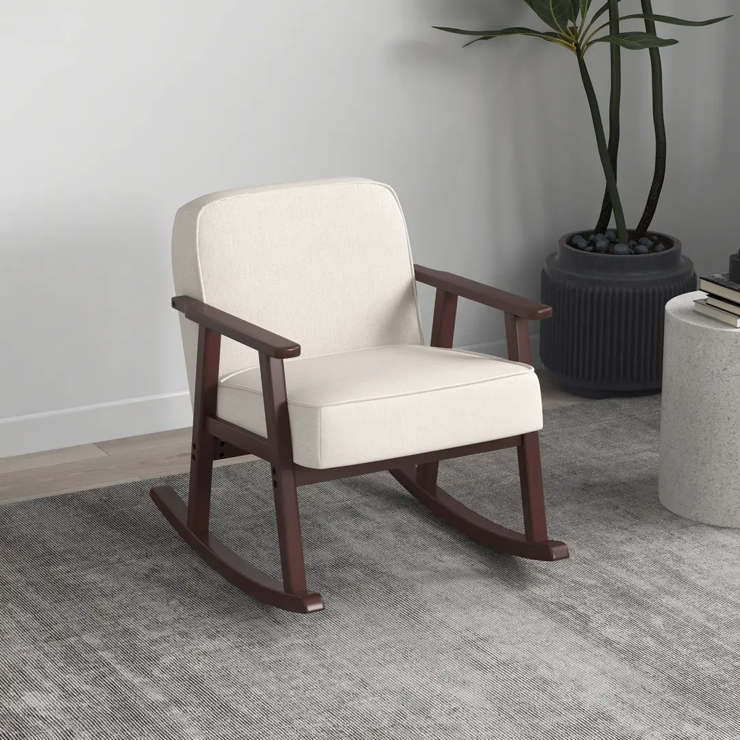 Кресло-качалка Homcom 839-783V00BG (Beige/Brown)