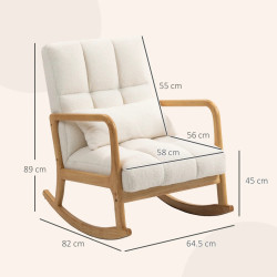 Fotoliu-balansoar Homcom 83B-442V00WT (White) Thumb