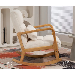 Fotoliu-balansoar Homcom 83B-442V00WT (White) Thumb