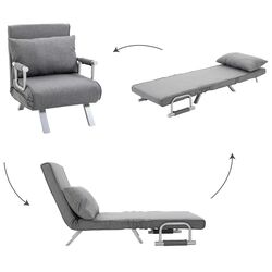 Кресло раскладное Homcom 833-040V01 65x69x80 cm (Dark Grey) Thumb