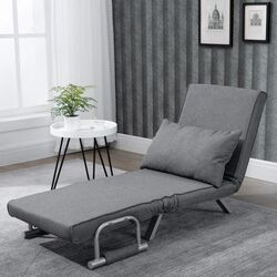 Кресло раскладное Homcom 833-040V01 65x69x80 cm (Dark Grey) Thumb