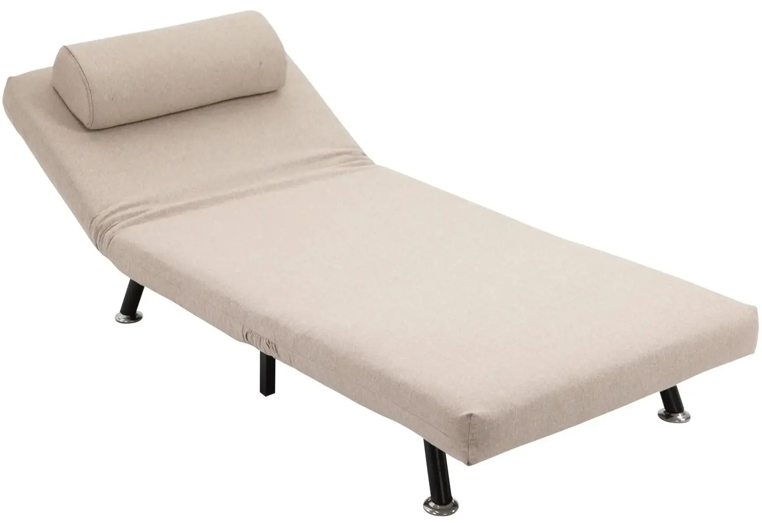 Fotoliu extensibil Homcom 833-066BG 70x75 cm (Beige/Black)