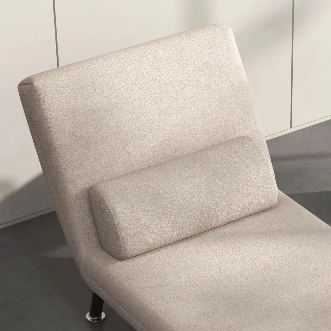 Fotoliu extensibil Homcom 833-066BG 70x75 cm (Beige/Black)