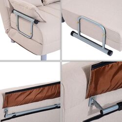 Fotoliu extensibil Homcom 833-079 102x82x81 cm (Cream) Thumb