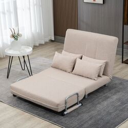 Fotoliu extensibil Homcom 833-079 102x82x81 cm (Cream) Thumb