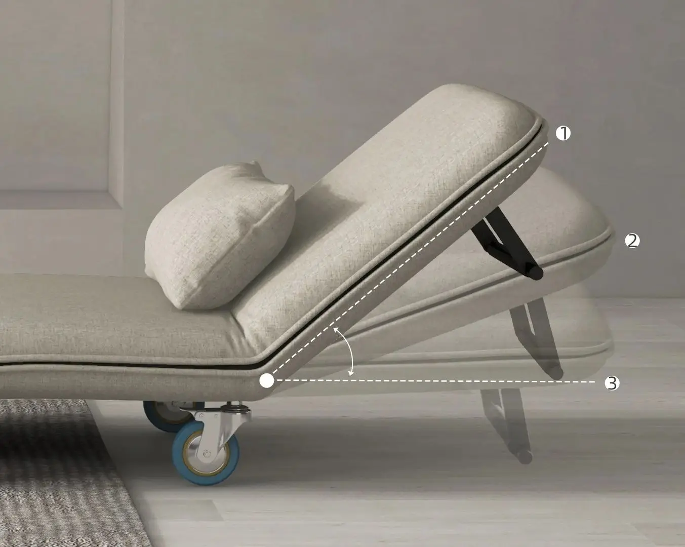 Кресло раскладное Homcom 839-736V00CG 72x78x83 cm (Dark Grey)