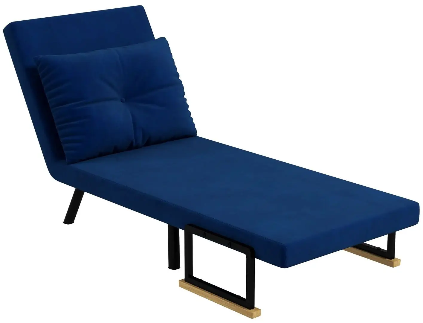 Fotoliu extensibil Homcom 839-834V00BU 63x73x81 cm (Blue/Black/Oak)