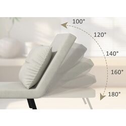 Fotoliu extensibil Homcom 839-834V00CW 63x73x81 cm (White-cream/Black/Oak) Thumb