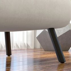 Fotoliu extensibil Homcom 839-834V00CW 63x73x81 cm (White-cream/Black/Oak) Thumb