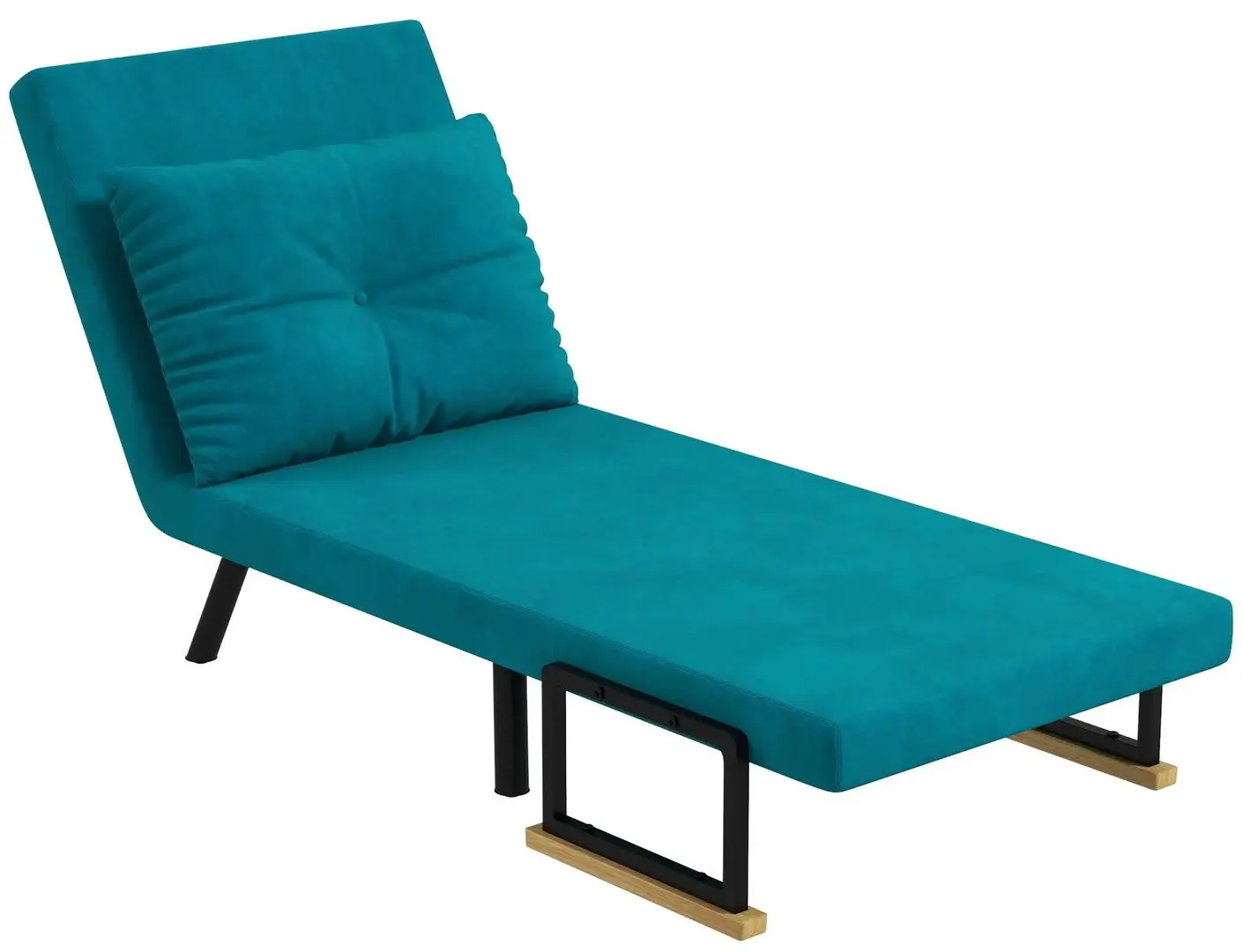 Fotoliu extensibil Homcom 839-834V00DB 63x73x81 cm (Dark Blue/Black/Oak) - 4