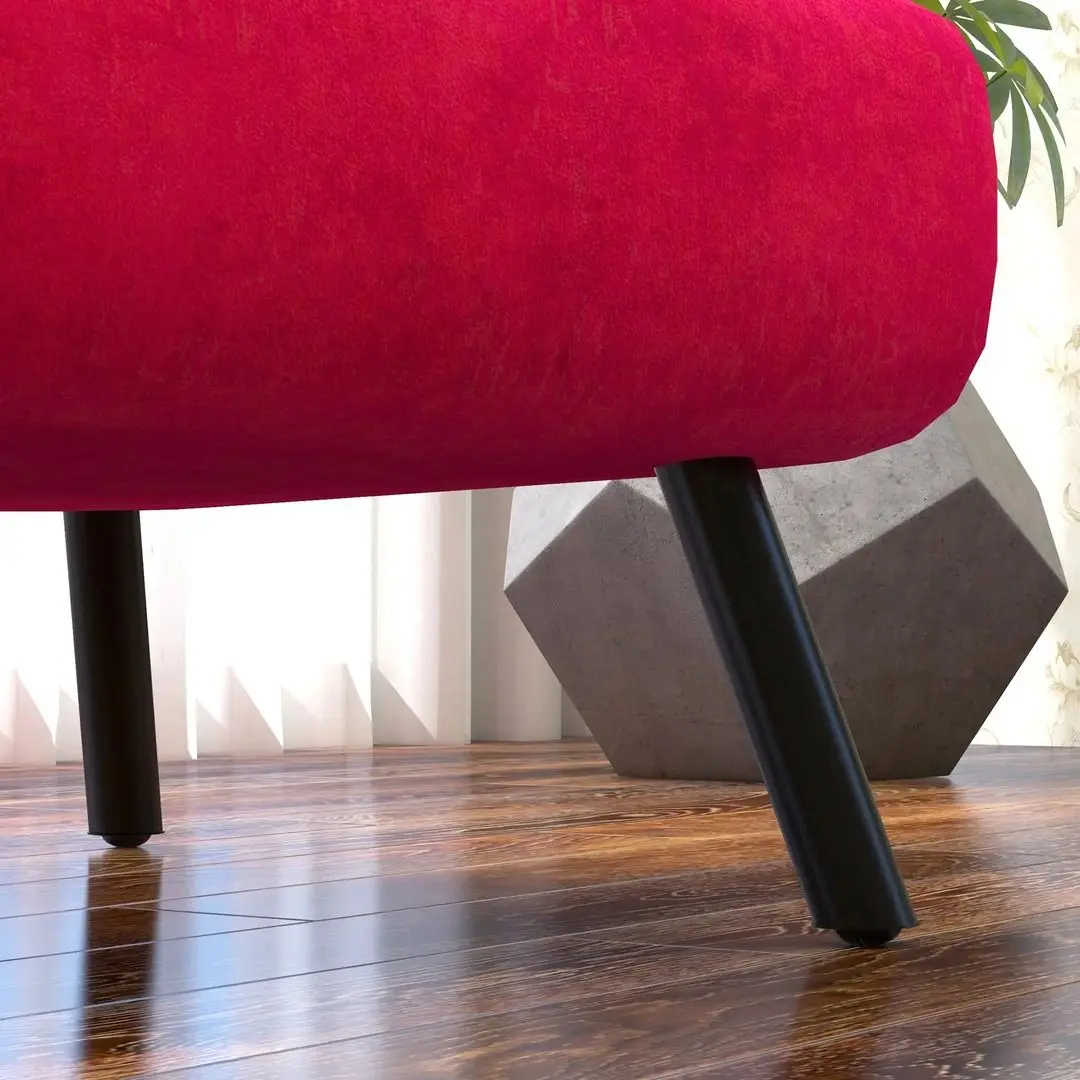 Fotoliu extensibil Homcom 839-834V00RD 63x73x81 cm (Red/Black/Oak) - 6