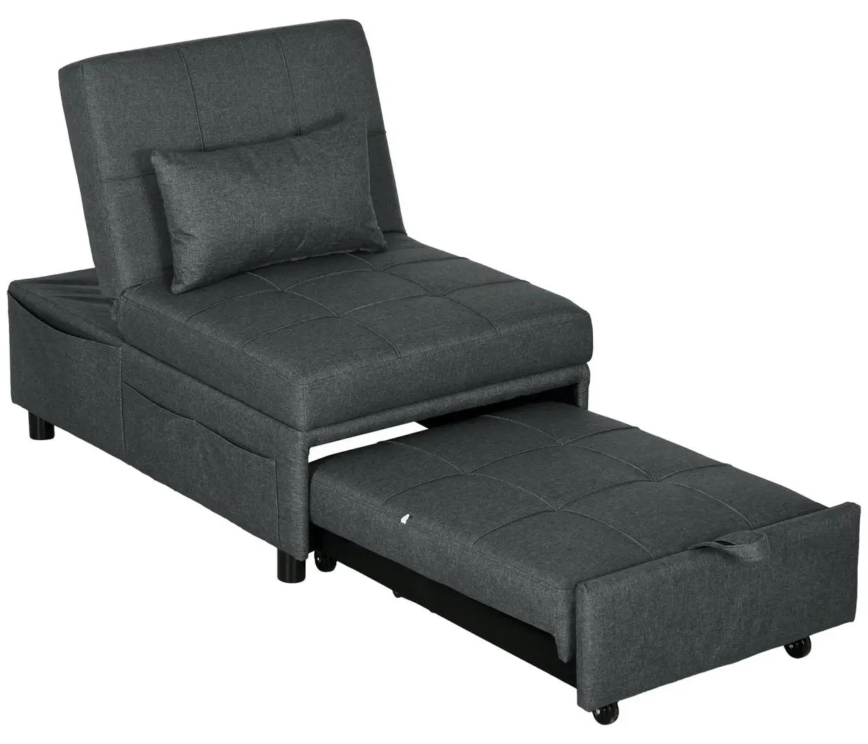 Fotoliu extensibil Homcom 839-858V00GY (Grey)