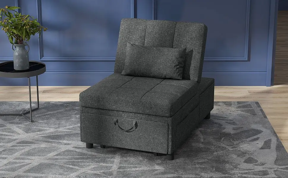 Fotoliu extensibil Homcom 839-858V00GY (Grey)