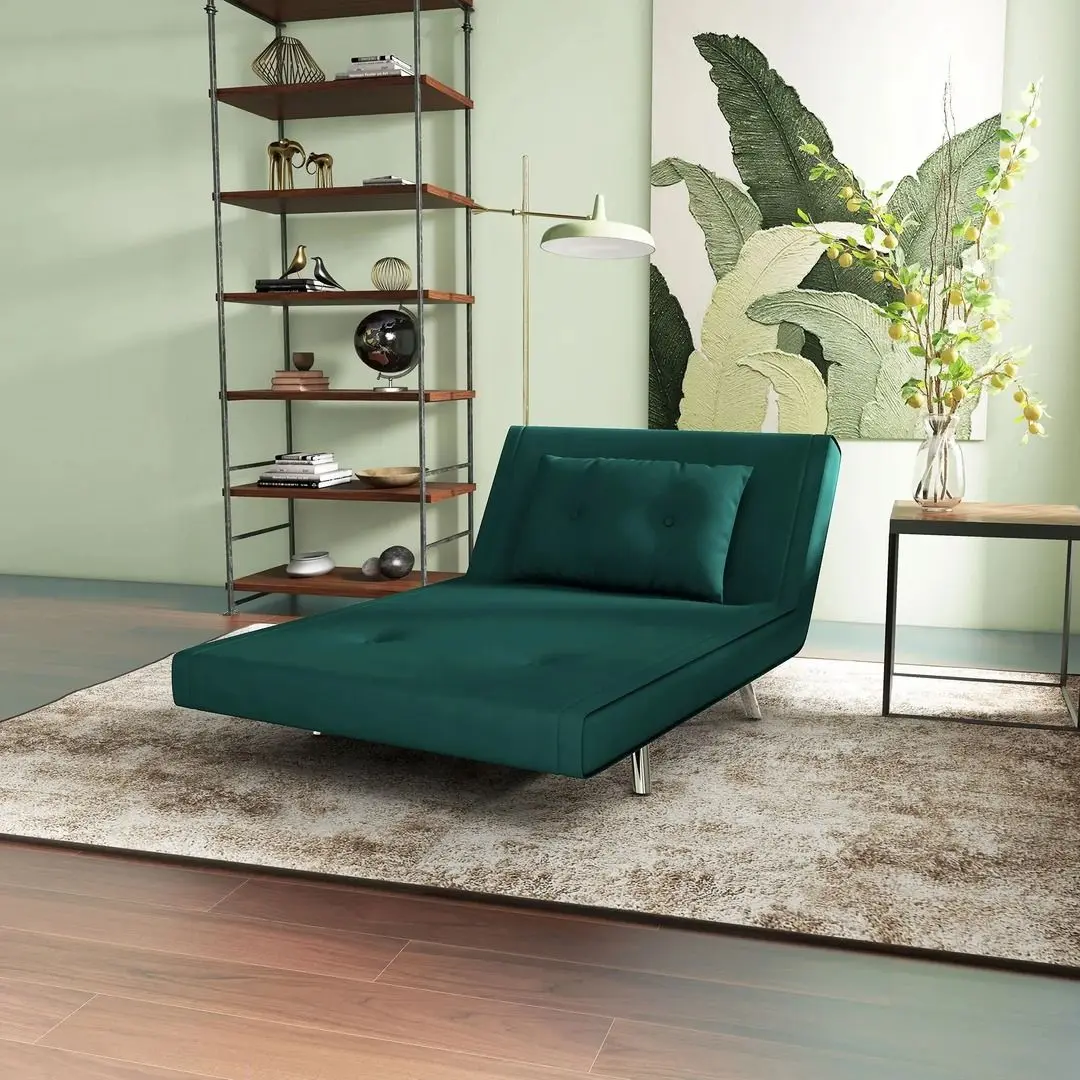 Fotoliu extensibil Homcom 839-893V01DG 83x88x100 cm (Dark Green)