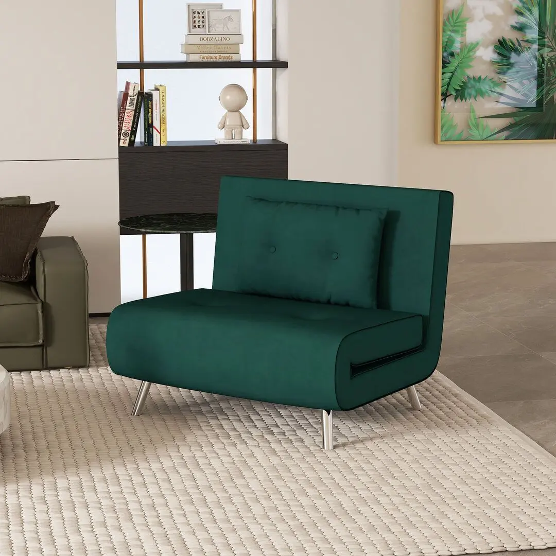 Fotoliu extensibil Homcom 839-893V01DG 83x88x100 cm (Dark Green)