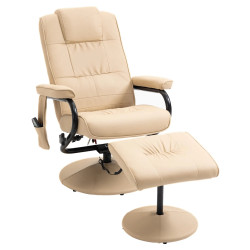 Fotoliu-recliner Homcom 700-037V01CW (Cream White) Thumb
