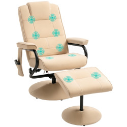 Fotoliu-recliner Homcom 700-037V01CW (Cream White) Thumb