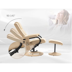 Fotoliu-recliner Homcom 700-037V01CW (Cream White) Thumb