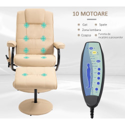 Fotoliu-recliner Homcom 700-037V01CW (Cream White) Thumb