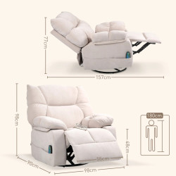 Fotoliu-recliner Homcom 700-174V90BG (Beige) Thumb
