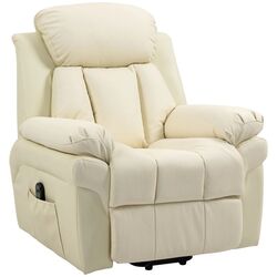Fotoliu recliner Homcom 713-013V91CW 93x96x105 cm (Cream) Thumb