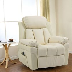 Fotoliu recliner Homcom 713-013V91CW 93x96x105 cm (Cream)