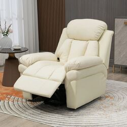 Fotoliu recliner Homcom 713-013V91CW 93x96x105 cm (Cream) Thumb