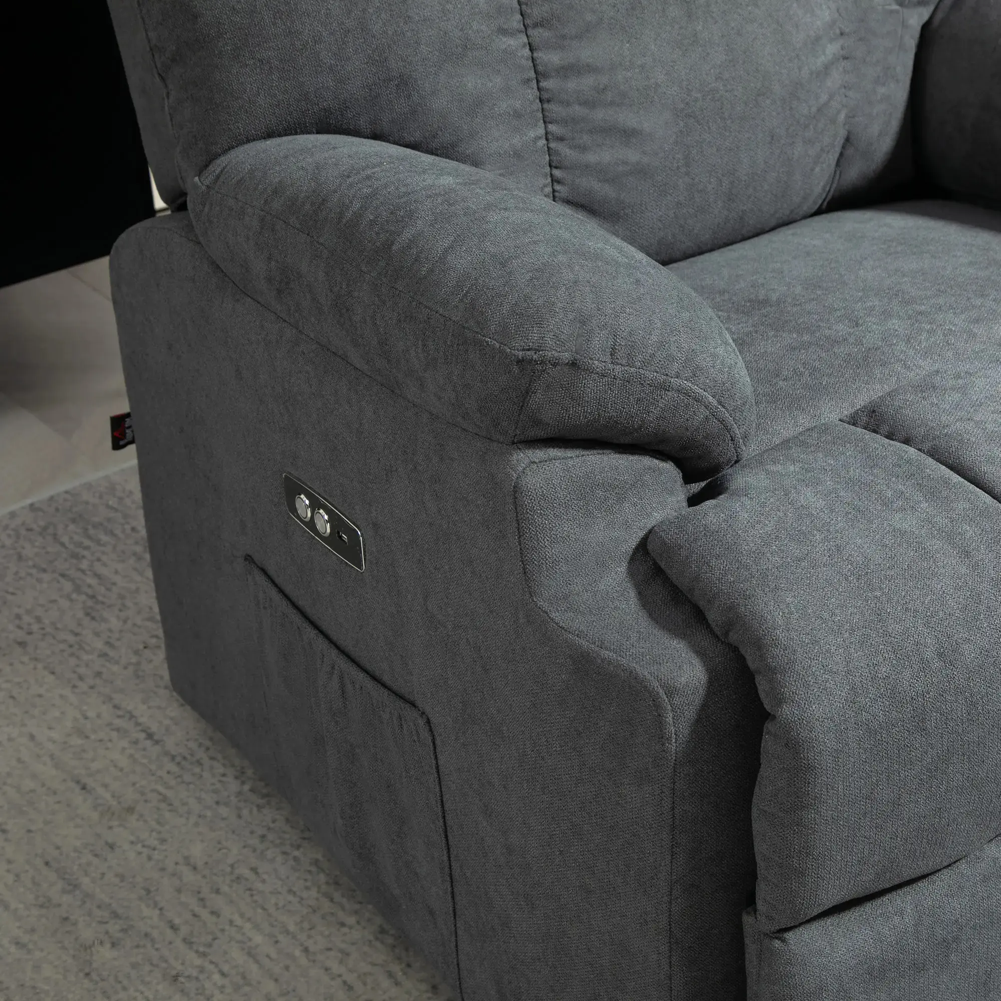 Fotoliu-recliner Homcom 713-043V91CG (Dark Grey) - 5