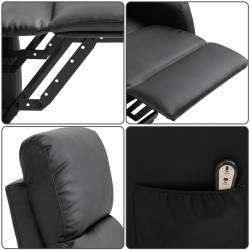 Fotoliu-recliner Homcom 713-066V90 (Black) Thumb