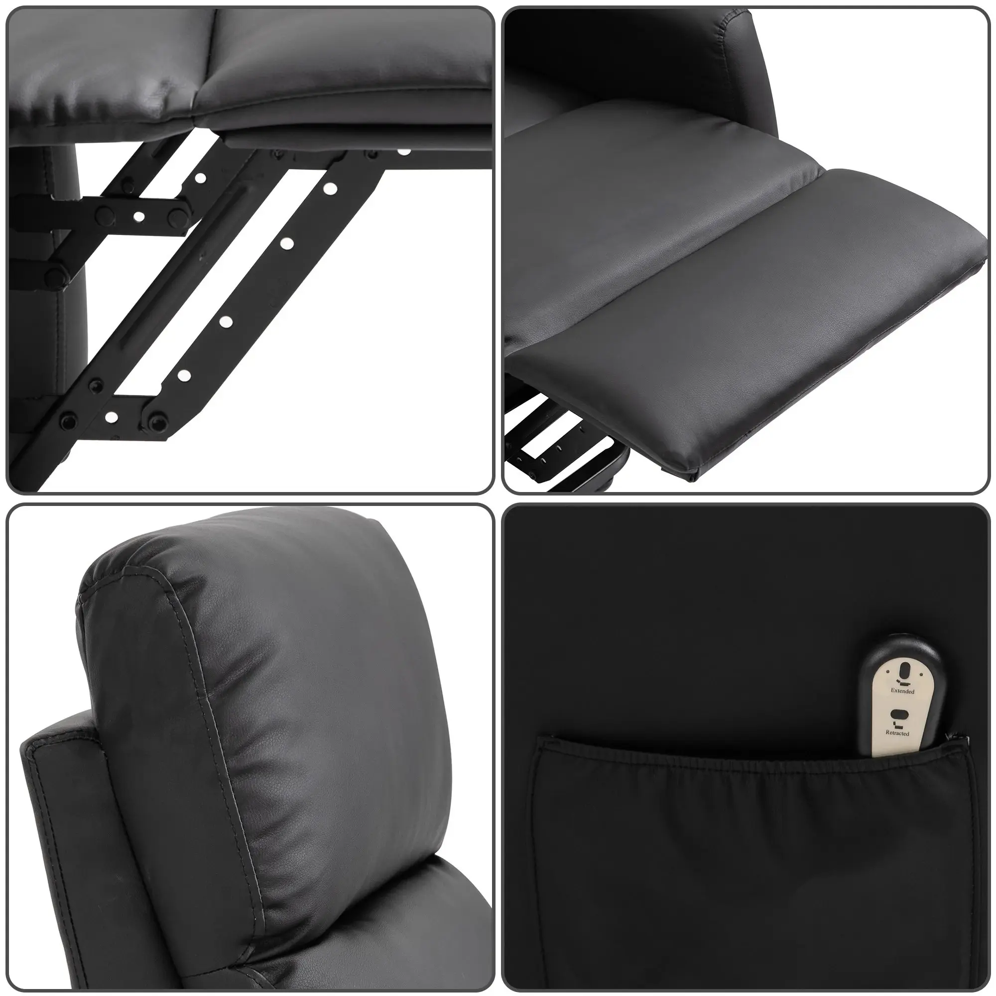 Fotoliu-recliner Homcom 713-066V90 (Black) - 7