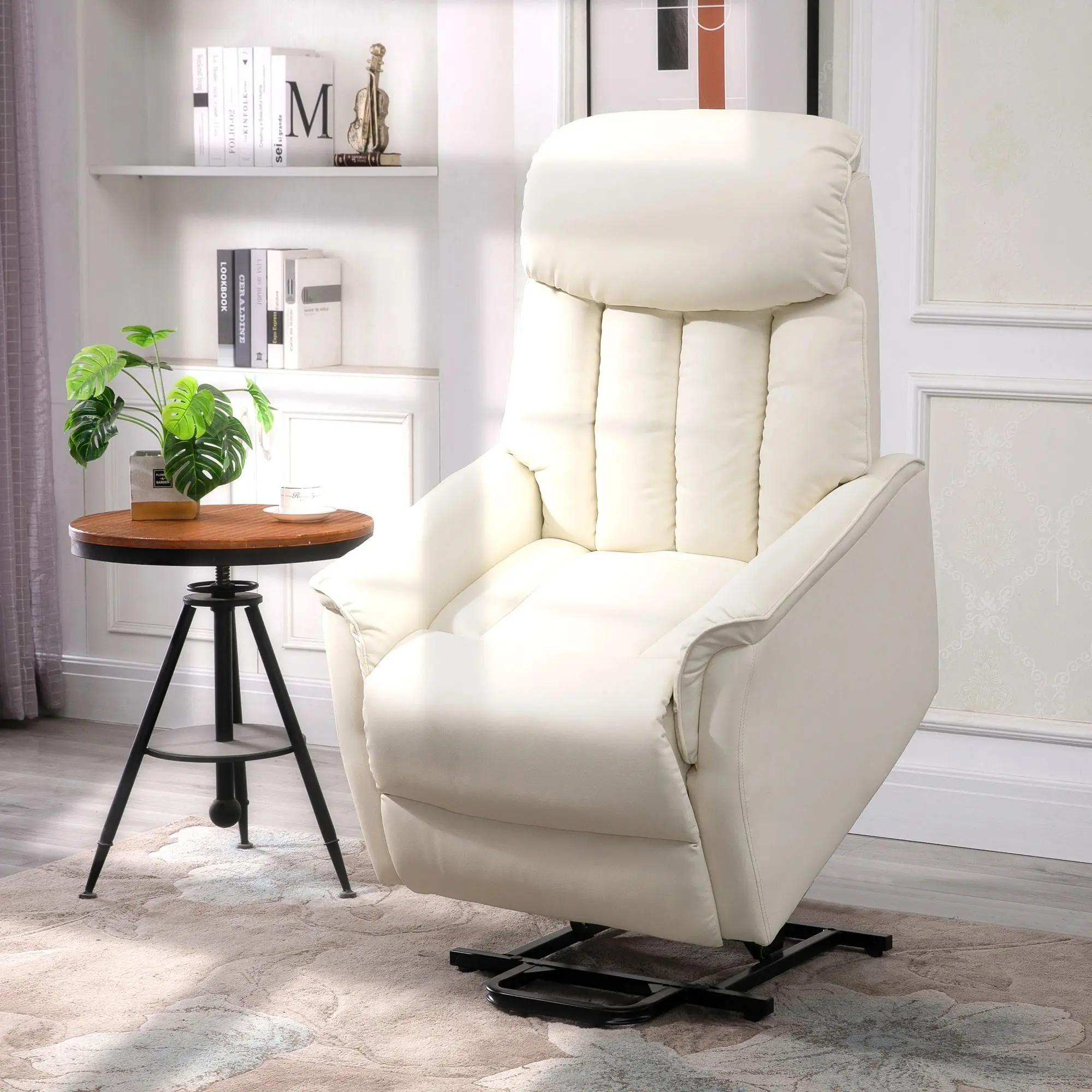 Fotoliu-recliner Homcom 713-067V91CW (Cream White) - 9