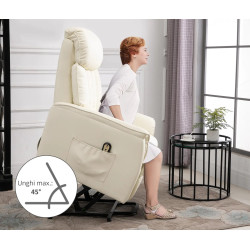 Fotoliu-recliner Homcom 713-067V91CW (Cream White) Thumb