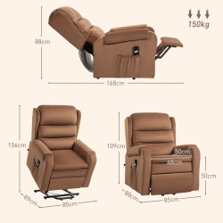 Кресло-реклайнер Homcom 713-069V90DR (Brown) Thumb