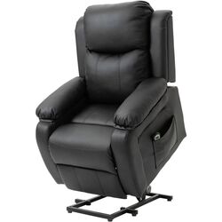 Fotoliu-recliner Homcom 713-092V90BK 76x90x105 cm (Black) Thumb