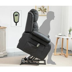 Fotoliu-recliner Homcom 713-092V90BK 76x90x105 cm (Black) Thumb