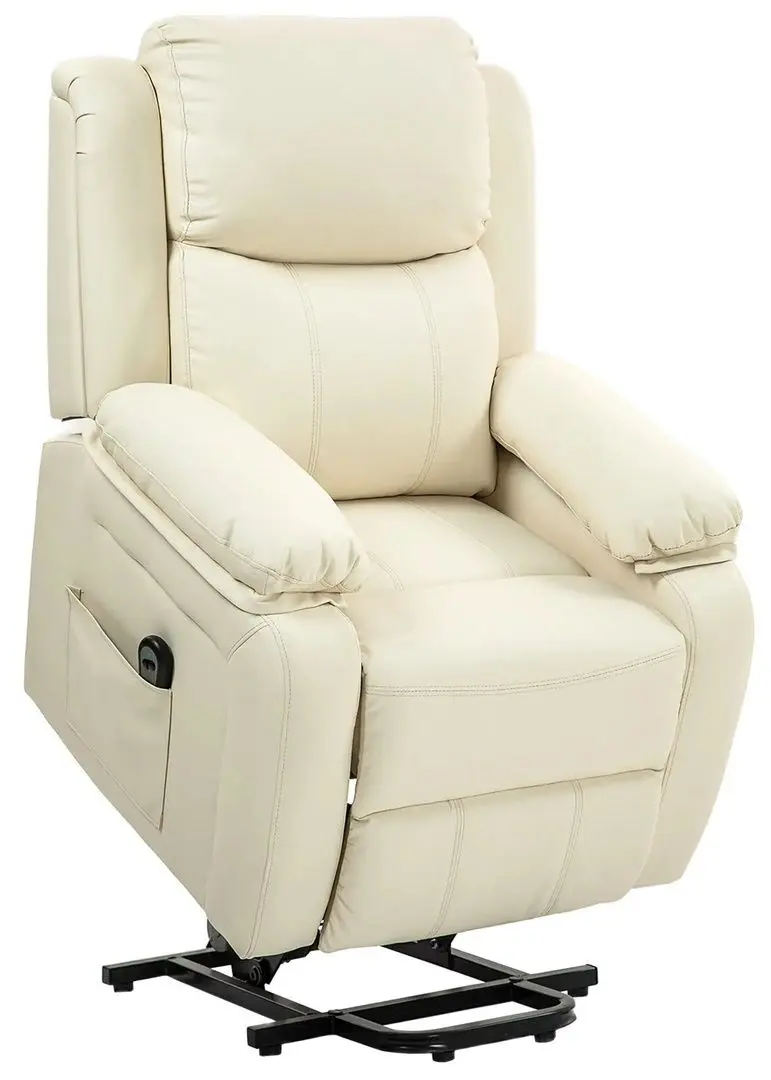 Кресло-реклайнер Homcom 713-092V90CW 76x90x105 cm (White-cream)